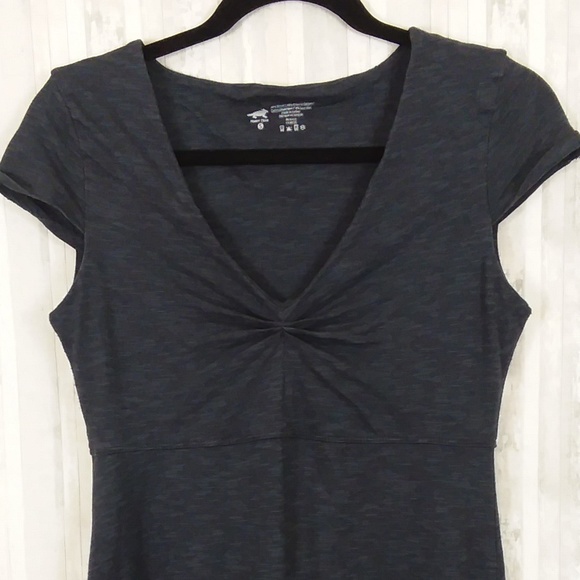 Horny Toad Gray Rosemarie V Neck Dress sz S - Picture 2 of 4